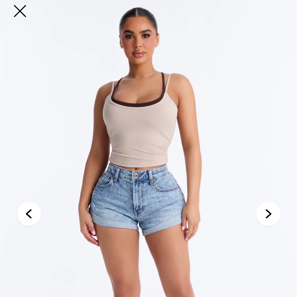 NEW with tags Fashion Nova Della Layered Padded Cami Top